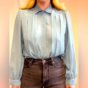 Vintage Blue/Grey Blouse